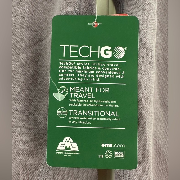 Women’s Purple EMS Travel TechGo Long Sleeve Crew Neck w/Thumb Holes, NWT, XS - Picture 8 of 9